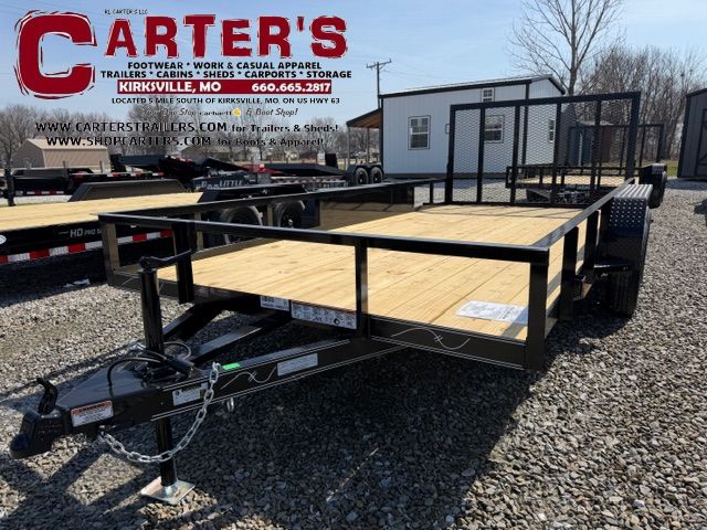 66772 *NEW* 2026 KEARNEY 83" X 16' T/A STANDARD DUTY ANGLE-TOP UTILITY TRAILER W/ 4' SPRING-ASSISTED RAMP GATE *INCLUDES 2 YEAR MANUFACTURER'S WARRANTY!*