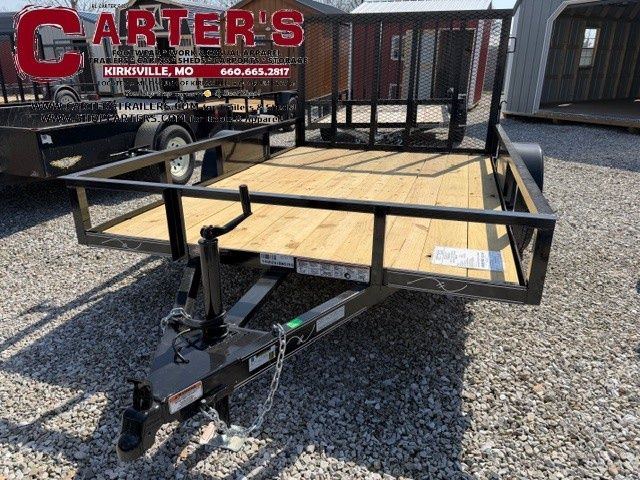 66765 *NEW* 2026 KEARNEY 77" X 10' S/A STANDARD DUTY ANGLE-TOP UTILITY TRAILER W/ 4' SPRING-ASSISTED RAMP GATE *INCLUDES 2 YEAR MANUFACTURER'S WARRANTY!*
