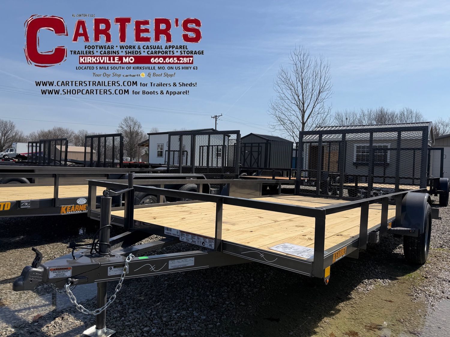 66768 *NEW* 2026 KEARNEY 83" X 14' S/A STANDARD DUTY ANGLE-TOP UTILITY TRAILER W/ 4' SPRING-ASSISTED RAMP GATE *INCLUDES 2 YEAR MANUFACTURER'S WARRANTY!* (GRAY)