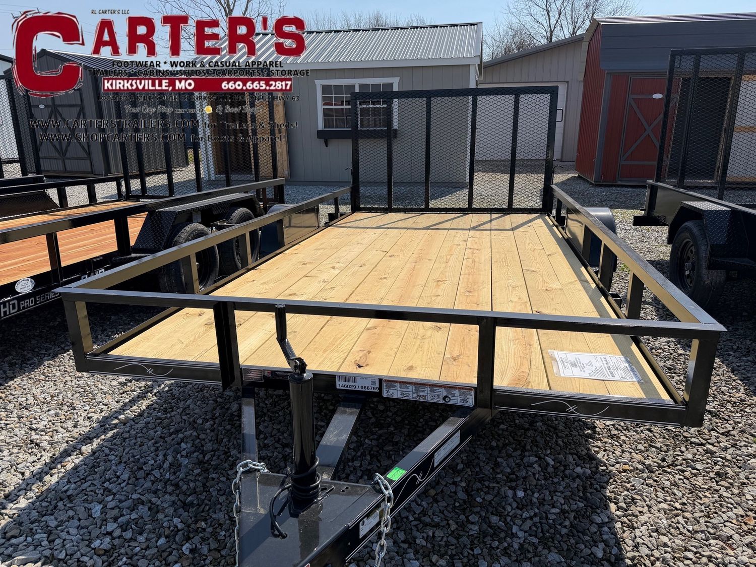 66769  *NEW* 2026 KEARNEY 83" X 14' S/A STANDARD DUTY ANGLE-TOP UTILITY TRAILER W/ 4' SPRING-ASSISTED RAMP GATE *INCLUDES 2 YEAR MANUFACTURER'S WARRANTY!*