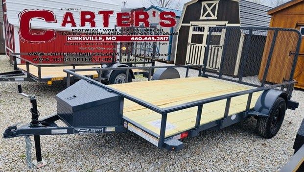04699 *NEW* 2026 ROUND HOUSE INDUSTRIES 83" X 12' S/A UTILITY TRAILER WITH 4' SPRING ASSISTED RAMP GATE!