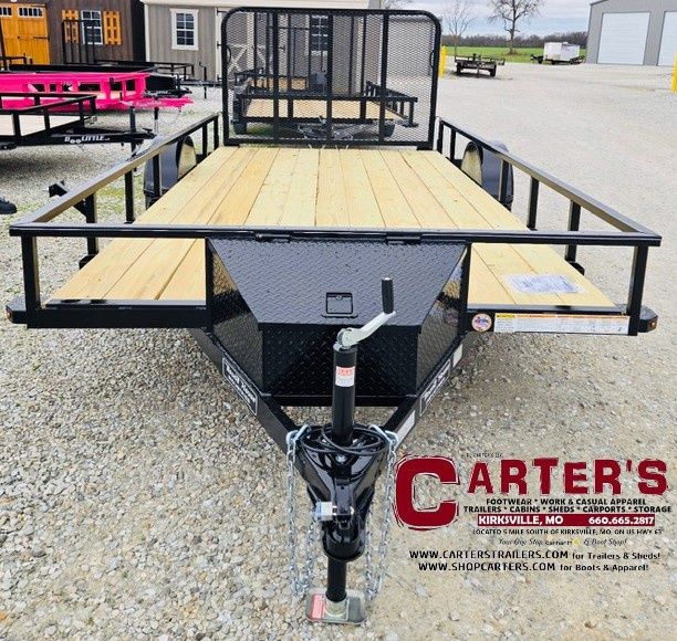 04670 *NEW* 2026 ROUND HOUSE INDUSTRIES 83" X 14' S/A UTILITY TRAILER WITH 4' SPRING ASSISTED RAMP GATE!