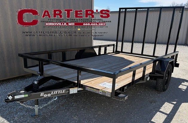 77677 *NEW* 2025 DOOLITTLE 84" X 12' S/A TUBE-TOP UTILITY TRAILER W/ 5' SPRING-ASSISTED RAMP-GATE!