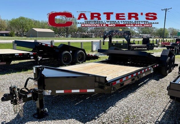 24387 *NEW* 2026 83" X 16' TILT + 8' STATIONARY (24' TOTAL) T/A 15,400 GVWR TB SERIES EQUIPMENT TRAILER *INCLUDES 5 YEAR FRAME WARRANTY!*