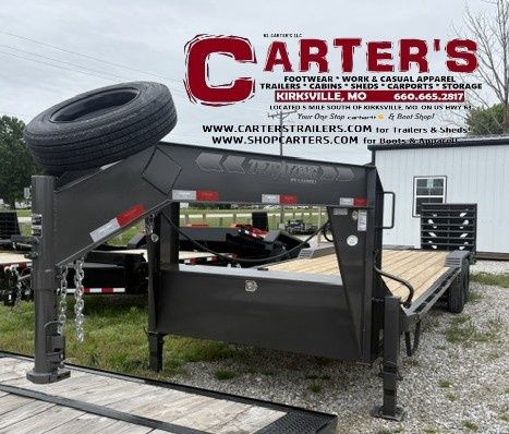 34692 *NEW* 2026 TRAVALONG 102" X 24' + 4' DOVE (28' TOTAL) 15,480 GVWR GOOSENECK LOWBOY EQUIPMENT TRAILER TRAILER