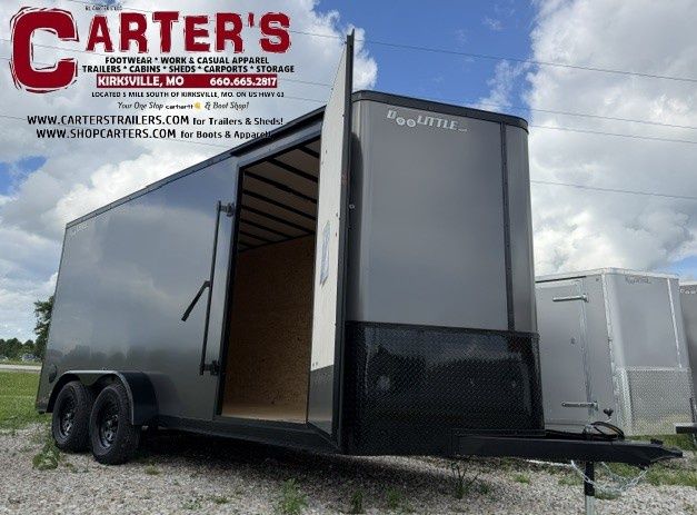 78349 *NEW* 2026 DOOLITTLE 7' X 16' T/A CARGO W/ REAR RAMP DOOR, SIDE DOOR, + 6" EXTRA HEIGHT, &amp; *BLACK OUT PACKAGE!* ~INCLUDES 5 YEAR FRAME WARRANTY!~