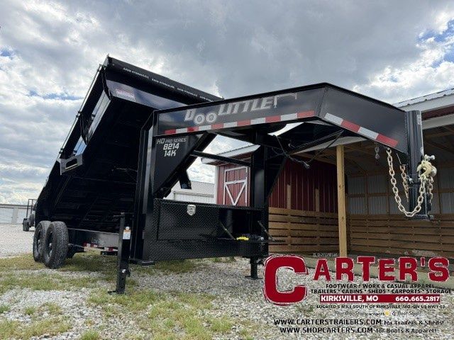 78342 *NEW* 2026 DOOLITTLE 82" X 14' SCISSOR LIFT MASTER DUMP TRAILER - 14,000 GVWR - GOOSENECK W/ TARP KIT, 6' SELF-STORE RAMPS, &amp; WIRELESS REMOTE!