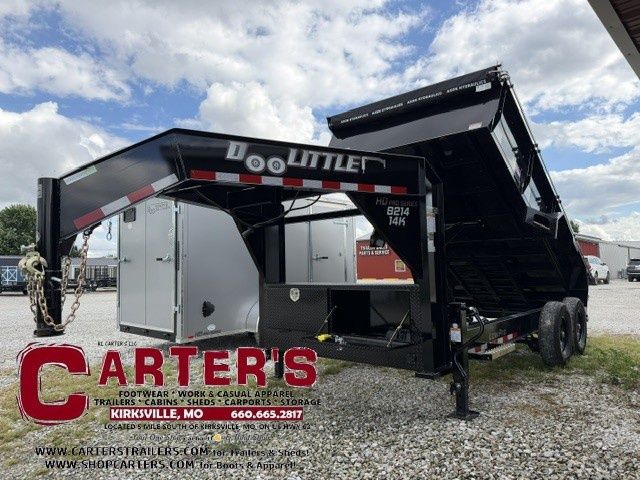 78342 *NEW* 2026 DOOLITTLE 82" X 14' SCISSOR LIFT MASTER DUMP TRAILER - 14,000 GVWR - GOOSENECK W/ TARP KIT, 6' SELF-STORE RAMPS, &amp; WIRELESS REMOTE!