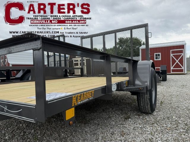 67541 *NEW* 2026 KEARNEY 77" X 10' S/A STANDARD DUTY ANGLE-TOP UTILITY TRAILER W/ 4' SPRING-ASSISTED RAMP GATE *INCLUDES 2 YEAR MANUFACTURER'S WARRANTY!* (GRAY)