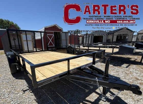 67536 *NEW* 2026 KEARNEY 83" X 12' S/A STANDARD DUTY ANGLE-TOP UTILITY TRAILER W/ 4' SPRING-ASSISTED RAMP GATE *INCLUDES 2 YEAR MANUFACTURER'S WARRANTY!*