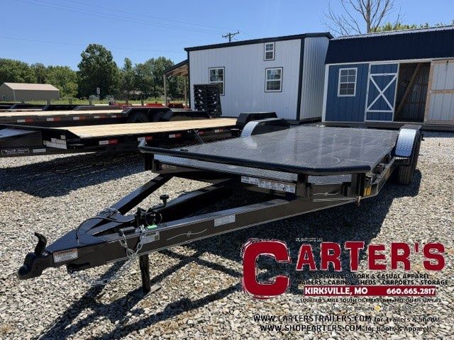 67531 *NEW* 2026 KEARNEY 83" X 20' (16' FLAT + 4' DOVETAIL) T/A STANDARD DUTY STEEL FLOOR CAR HAULER TRAILER (BLACK) - *INCLUDES 2 YEAR MANUFACTURER'S WARRANTY!*