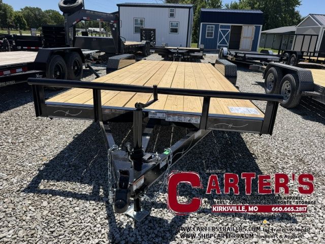 67529 *NEW* KEARNEY 83" X 20' (18' FLAT + 2' DOVETAIL) T/A STANDARD DUTY CAR HAULER TRAILER (BLACK) - *INCLUDES 2 YEAR MANUFACTURER'S FRAME WARRANTY!*