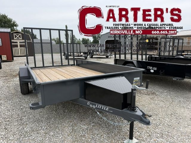 79049 *NEW* 2027 DOOLITTLE 77" X 12' S/A SS SERIES UTILITY TRAILER (GRAY) W/ 5' EZ-LIFT SPRING-ASSISTED RAMP GATE! *5 YEAR FRAME WARRANTY!*