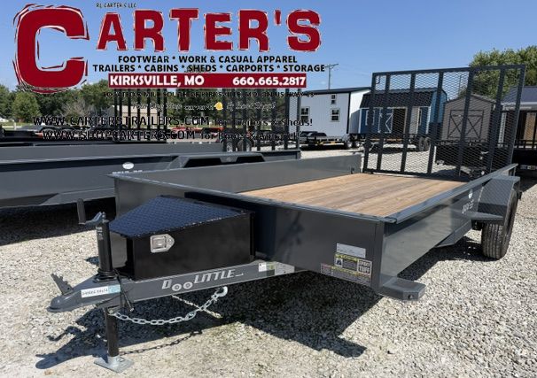 79047 *NEW* 2027 DOOLITTLE 84" X 14' S/A SS SERIES UTILITY TRAILER (GRAY) W/ 5' EZ-LIFT SPRING-ASSISTED RAMP GATE! *INCLUDES 5 YEAR FRAME WARRANTY!*