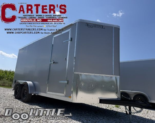 79050 NEW* 2027 DOOLITTLE 7' X 16' T/A CARGO W/ REAR RAMP DOOR, SIDE DOOR, + 6" EXTRA HEIGHT! *INCLUDES 5 YEAR FRAME WARRANTY!*
