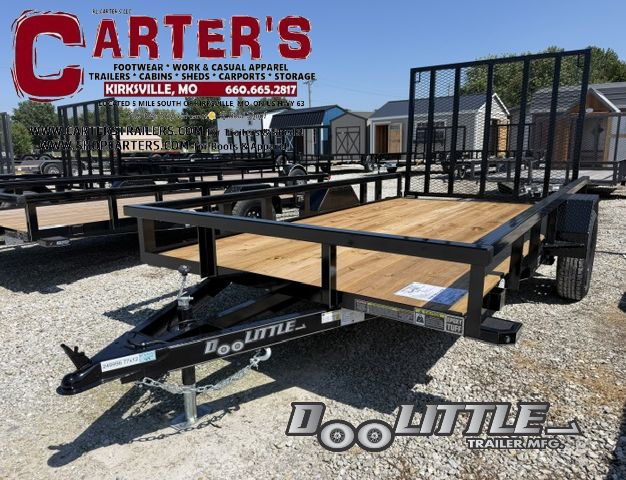 79045 *NEW* 2027 DOOLITTLE 77" X 12' TUBE-TOP S/A UTILITY TRAILER W/ 5' EZ-LIFT SPRING-ASSISTED RAMP GATE! *5 YEAR FRAME WARRANTY!*