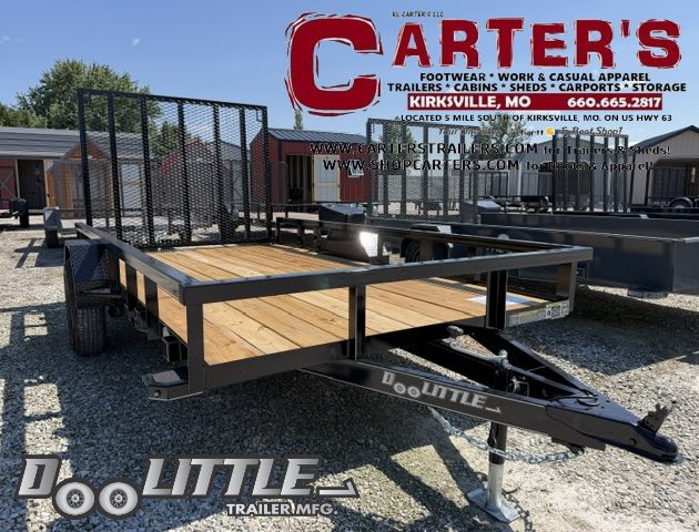 79045 *NEW* 2027 DOOLITTLE 77" X 12' TUBE-TOP S/A UTILITY TRAILER W/ 5' EZ-LIFT SPRING-ASSISTED RAMP GATE! *5 YEAR FRAME WARRANTY!*