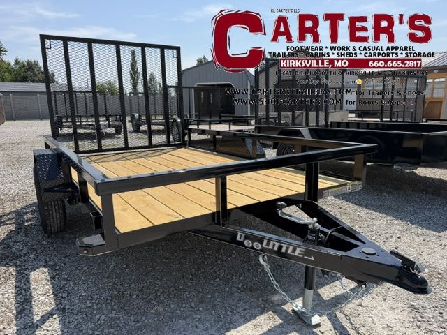 79117 *NEW* 2027 DOOLITTLE 77" X 10' TUBE-TOP RAIL S/A UTILITY TRAILER W/ 5' EZ-LIFT SPRING-ASSISTED RAMP GATE! *5 YEAR FRAME WARRANTY!*
