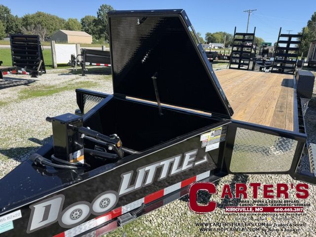 79211 *NEW* 2027 DOOLITTLE 82" X 20' + 2' DOVE XTREME 14,000 GVWR EQUIPMENT TRAILER W/ 5' HEAVY DUTY FLIP-UP RAMPS! (BLACK) *INCLUDES 5 YEAR FRAME WARRANTY!