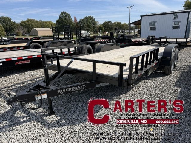 06711 ~*PRE-OWNED*~ 2025 RIVER CRAFT 82.5" X 18' EQUIPMENT TRAILER *ROAD READY!*