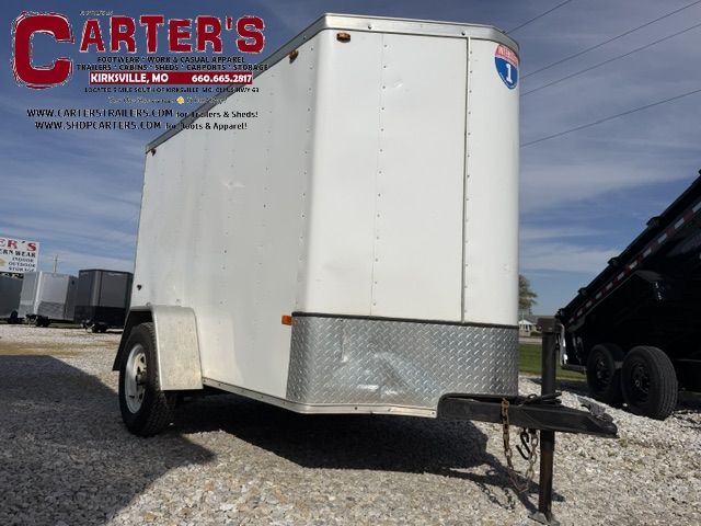 84028 ~*PRE-OWNED*~ 2015 INTERSTATE 5' X 8' S/A CARGO TRAILER (WHITE) W/ REAR RAMP DOOR *ROAD READY!*