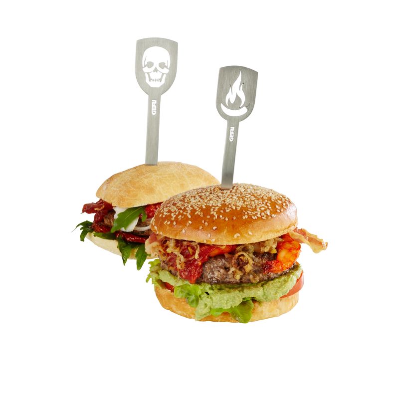 BBQ Skewer Markers ( Skull Fire) (2 pc)