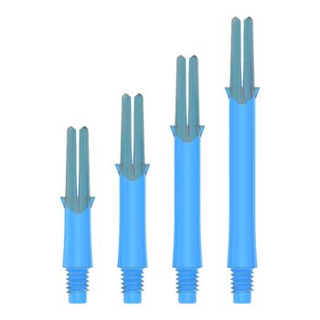 L shaft- Locked-Straight-Clear Blue, Length: 130