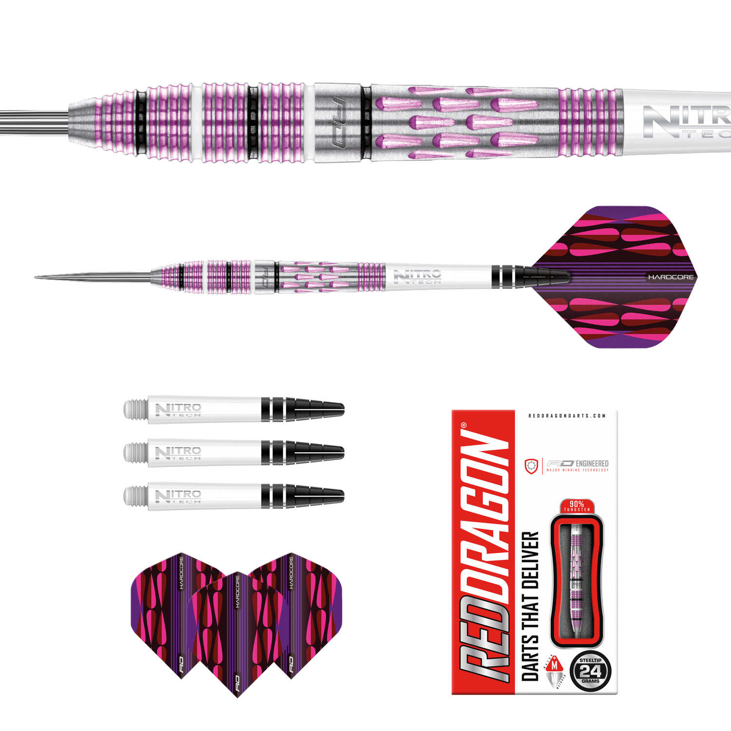 Artura Shocking Pink Steel Tip, Style: 24g