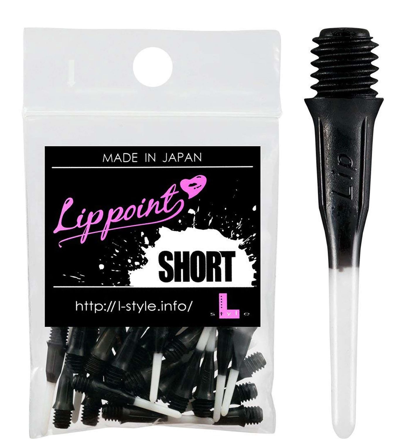 Two Tone Short Lippoint, color: Black/White