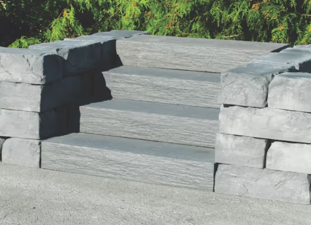 Stria Step 48&quot;x18&quot;x6&quot;- Charcoal, FULL PALLET
