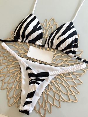 Bikini High Waist Swimsuit Sexy Thong Bikini Set Zebra Print Women Brazilian Swimwear Biquinary Swim Bathing Suits Women