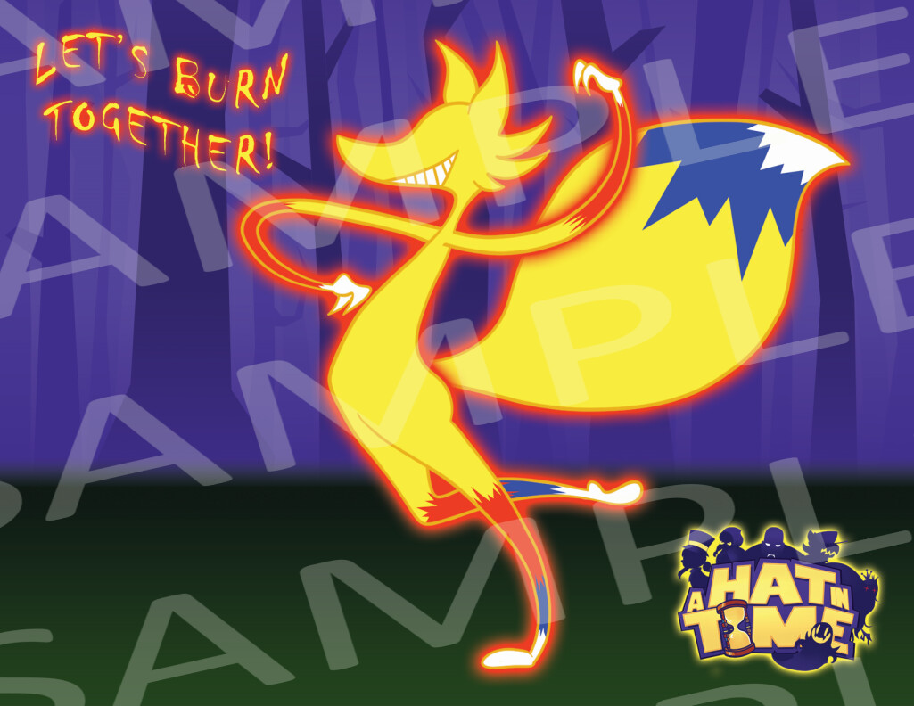 A Hat In Time: Fire Spirits - Signed Postcard