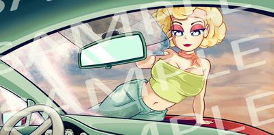 *PRINT ON DEMAND* Huniepop 2: Polly Bendleson - Signed Postcard
