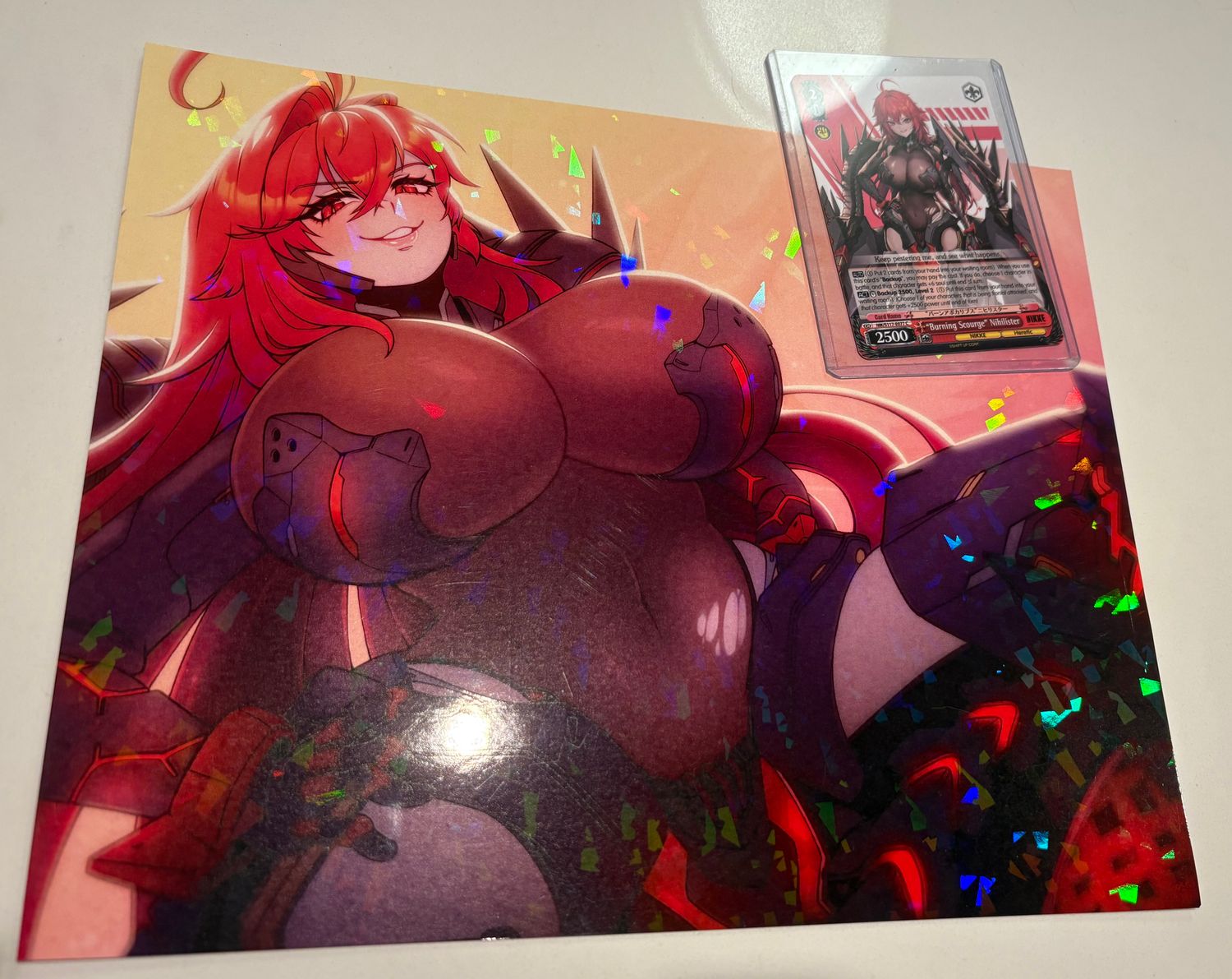 GODDESS OF VICTORY: NIKKE: Nihilister - Signed Holographic Print &amp; Trading Card Bundle
