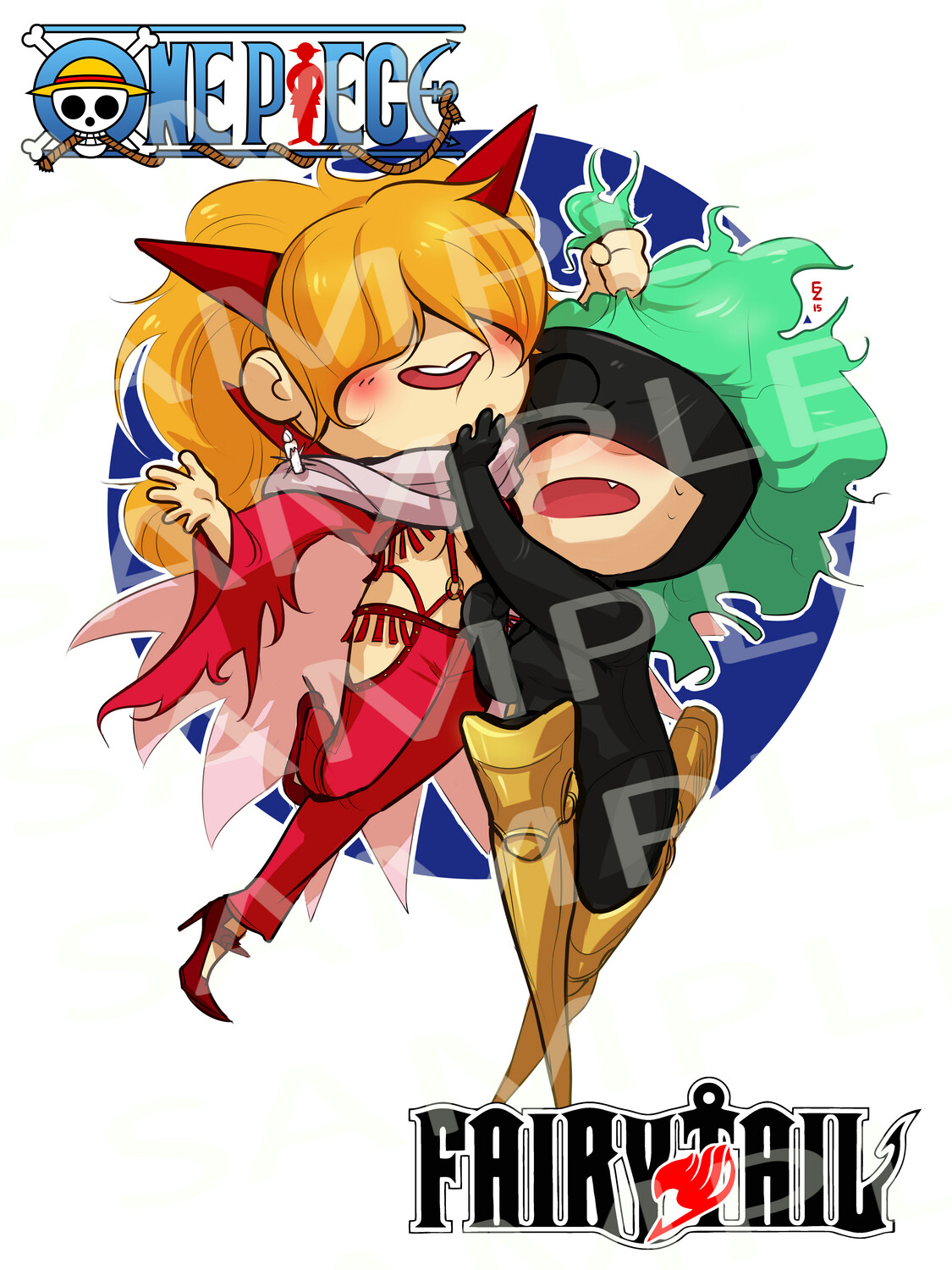 One Piece: Mistress Sadie &amp; Fairy Tail: Eclipse Libra - Signed Postcard