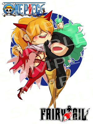 One Piece: Mistress Sadie &amp; Fairy Tail: Eclipse Libra - Signed Postcard