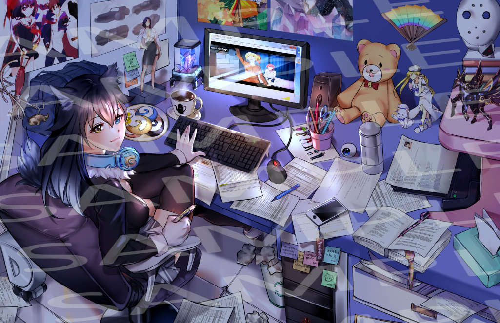*DISCOUNTED* Kemono Friends: Gray Wolf &amp; Others - Autographed Poster
