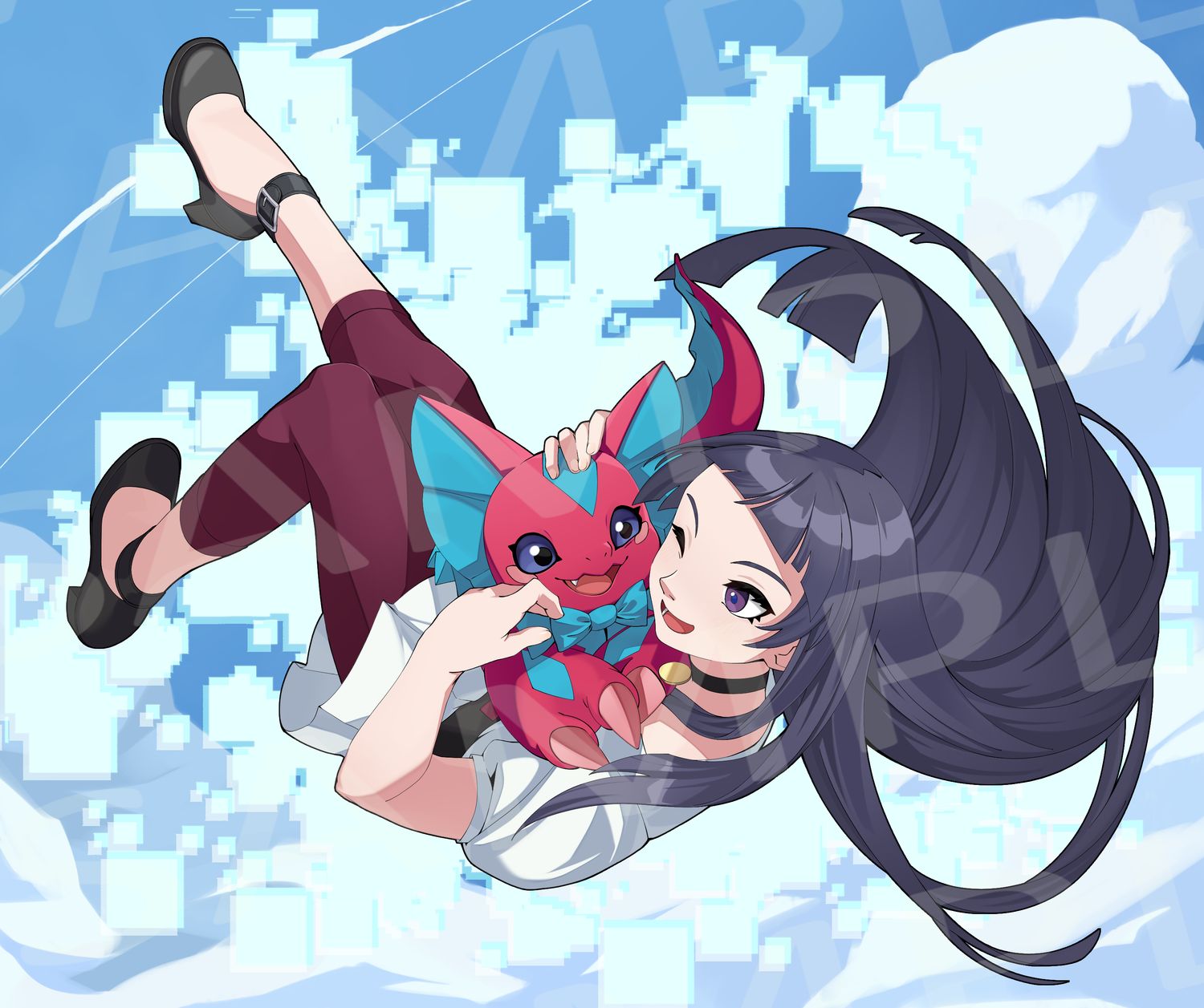 Digimon Beatbreak: Elizamon &amp; Kanon - Signed Holographic Print