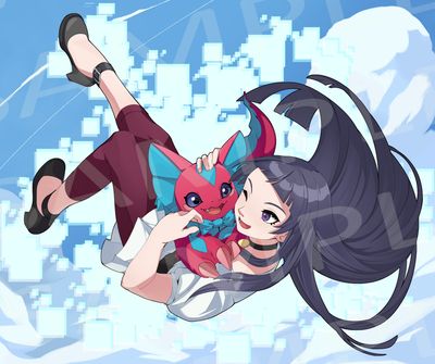 Digimon Beatbreak: Elizamon &amp; Kanon - Signed Holographic Print
