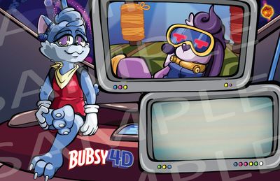 Bubsy 4D: Oblivia &amp; Baarbee - Signed Postcard