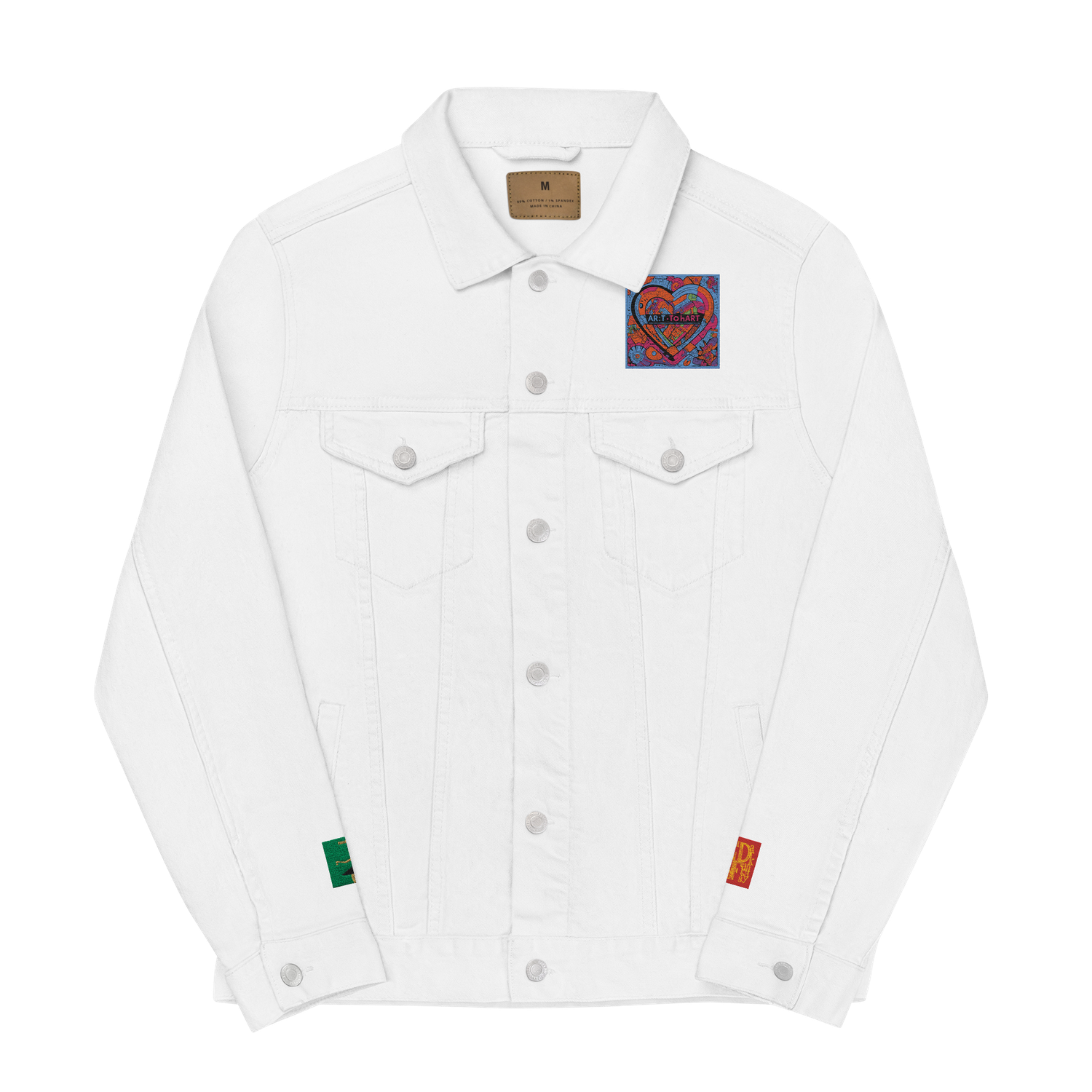 ATH Brand MBDTF - Unisex White Denim Jacket
