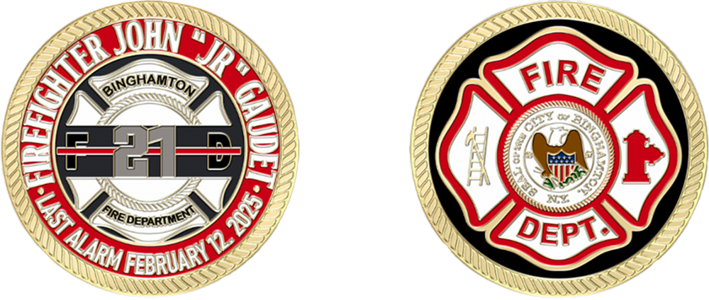 Gold John “JR” Gaudet Challenge Coin