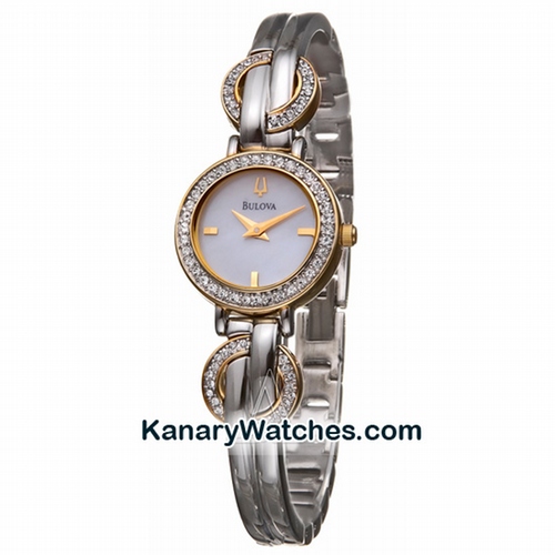 Bulova Gold Tone Circe Design Bangle