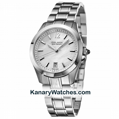 Golana Swiss Aura Silver Tone Pro 100