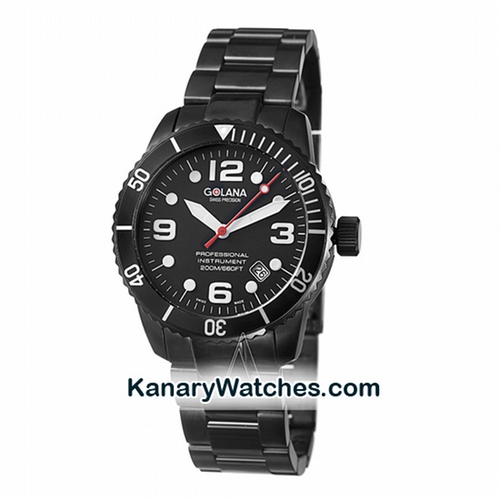 Golana Swiss Aqua Pro Black Stainless Steel