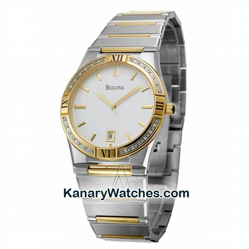 Bulova Index Diamond Gold Tone