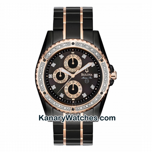 Bulova Rose Gold Diamond Marine Star
