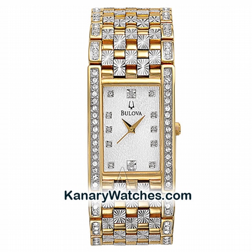 Bulova Swarovski Golden Tone