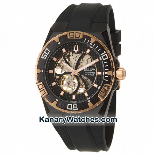 Bulova  Rose Gold Rubber See Through