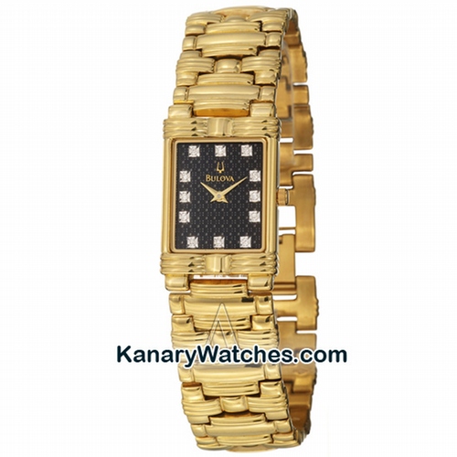 Bulova Golden White Diamond